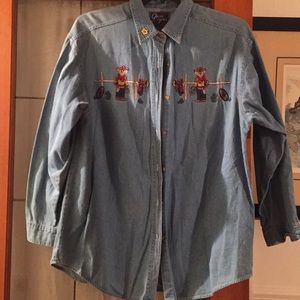Long sleeve denim shirt